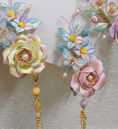 Flower Bespoke Hairclip - Silk Hairclip(Chanhua)