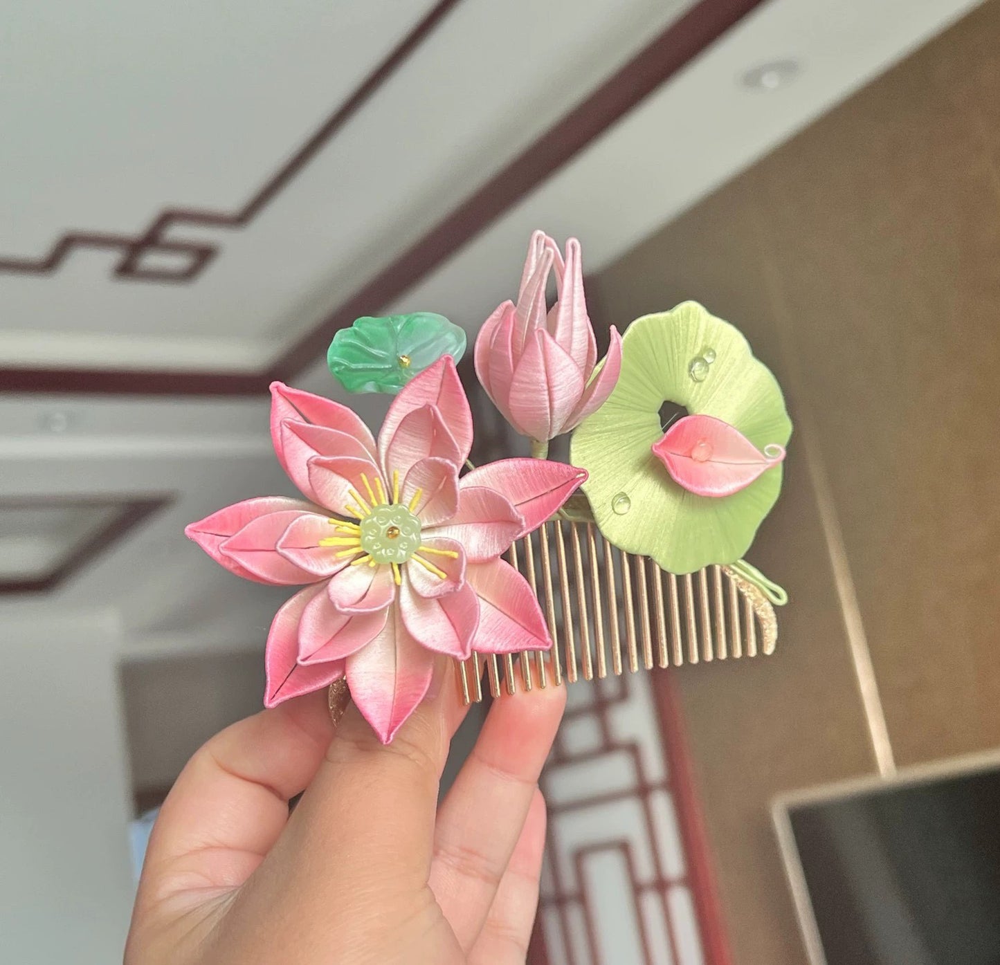 Lotus Bespoke Hairclip - Silk Hairclip(Chanhua)