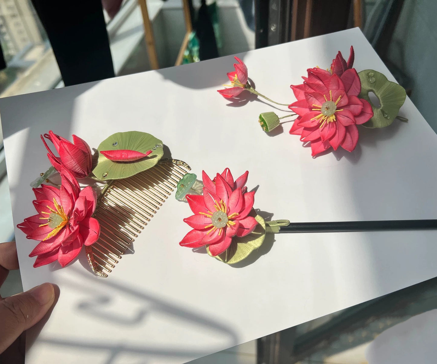 Lotus Bespoke Hairclip - Silk Hairclip(Chanhua)