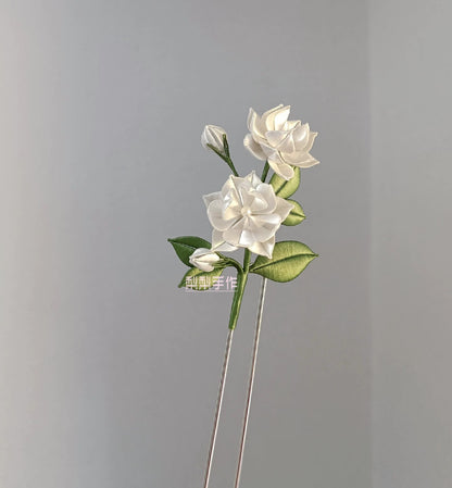 Jasmine Bespoke Hairpin - Silk Hairpin(Chanhua)