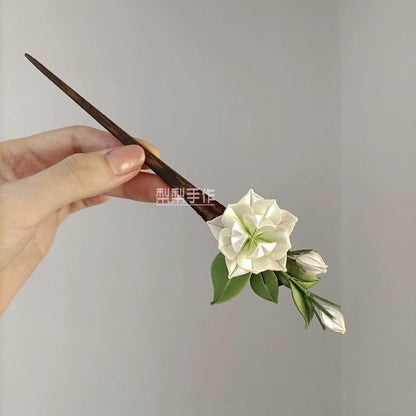 Jasmine Bespoke Hairpin - Silk Hairpin(Chanhua)