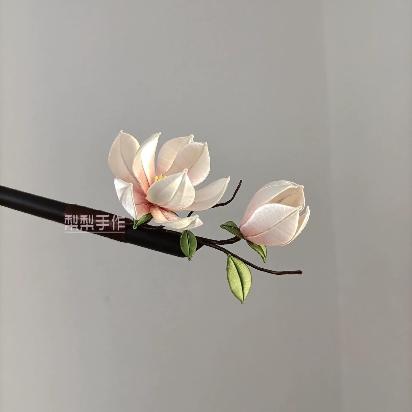 Magnolia Bespoke Hairpin - Silk Hairpin(Chanhua)