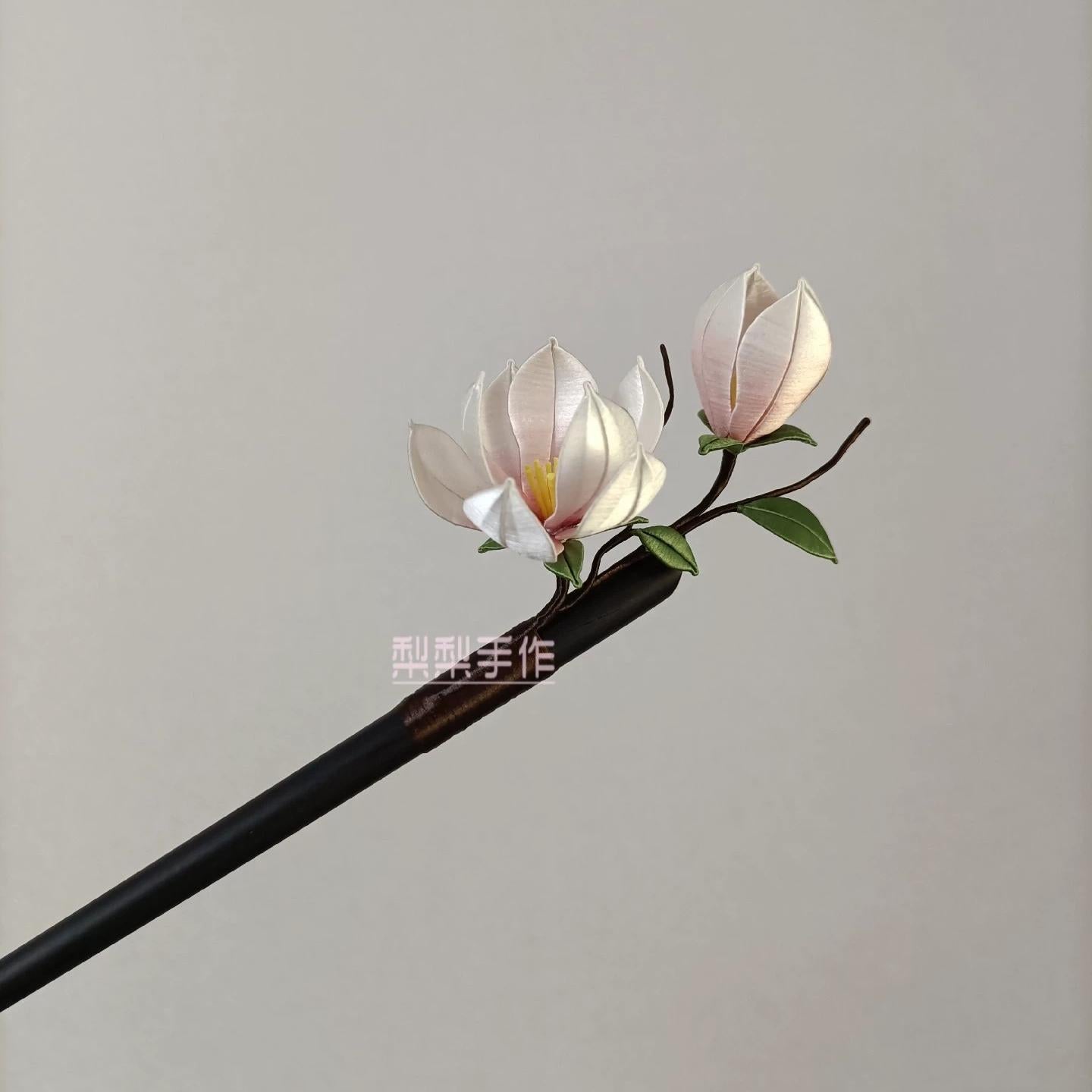 Magnolia Bespoke Hairpin - Silk Hairpin(Chanhua)