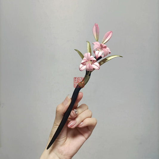 Orchid Bespoke Hairpin - Silk Hairpin(Chanhua)