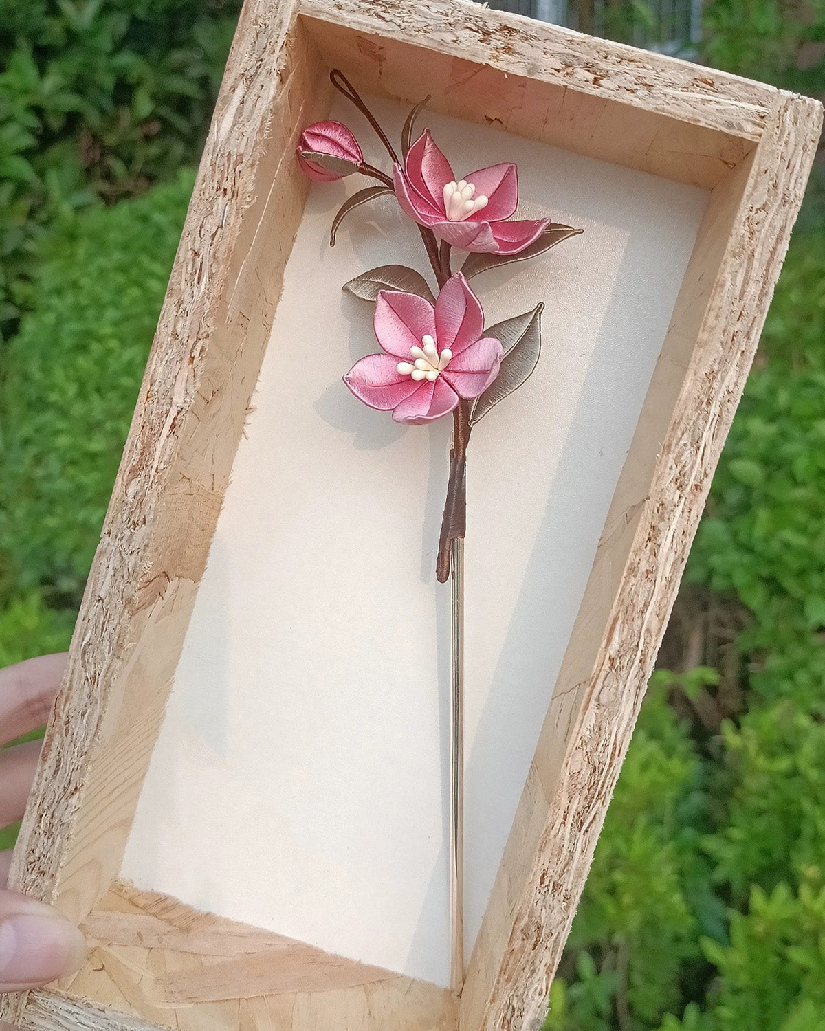 Peach Blossom Bespoke Hairpin - Silk Hairpin(Chanhua)