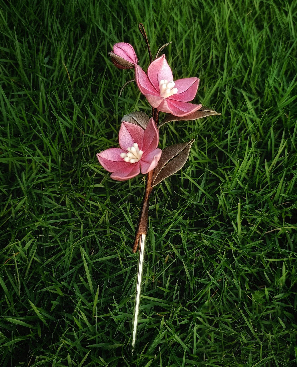 Peach Blossom Bespoke Hairpin - Silk Hairpin(Chanhua)