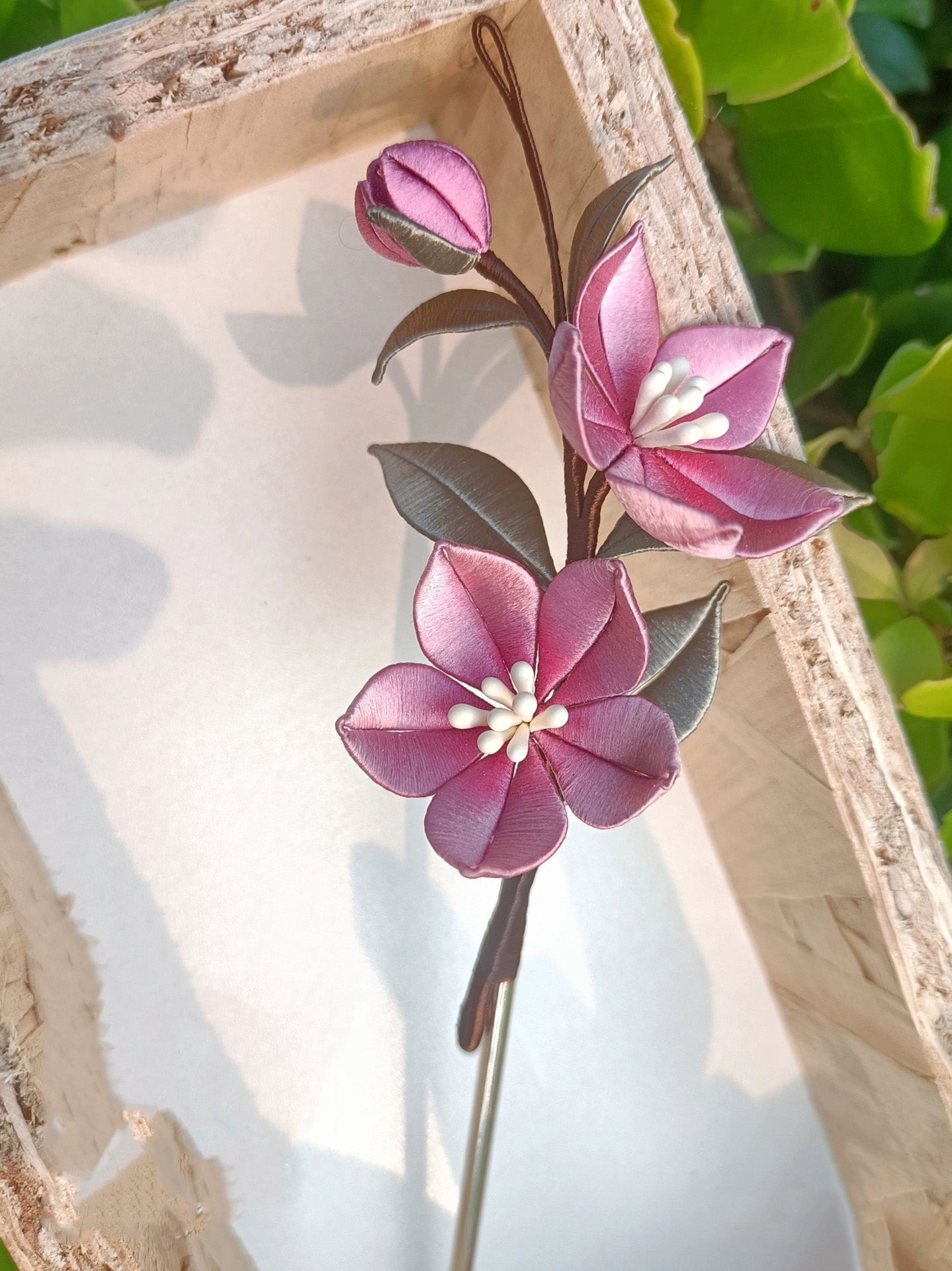 Peach Blossom Bespoke Hairpin - Silk Hairpin(Chanhua)