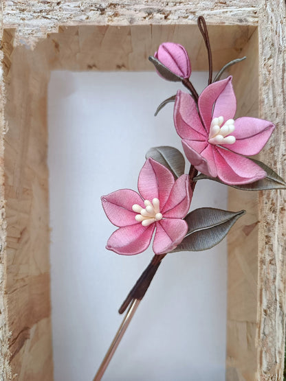 Peach Blossom Bespoke Hairpin - Silk Hairpin(Chanhua)