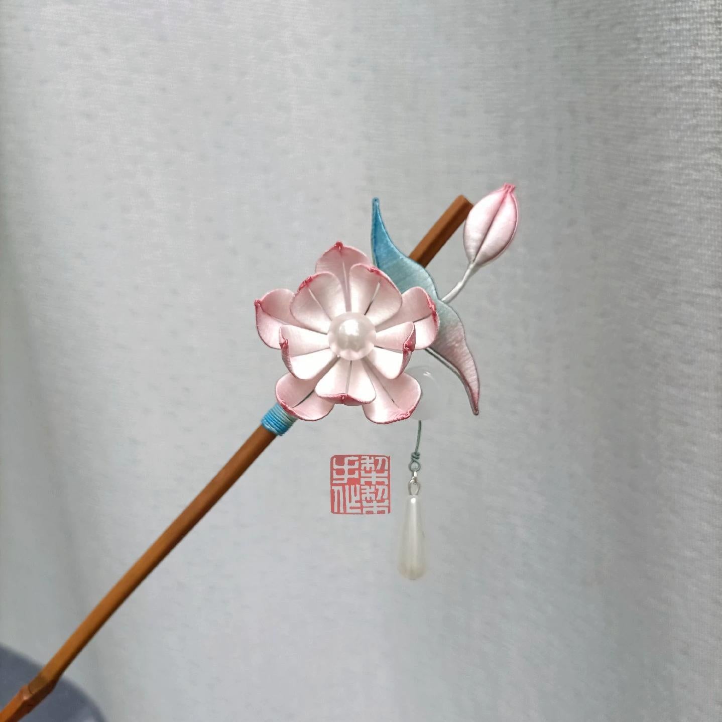 Lotus Bespoke Hairpin - Silk Hairpin(Chanhua)