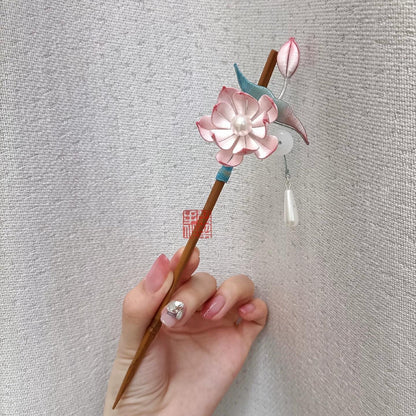 Lotus Bespoke Hairpin - Silk Hairpin(Chanhua)