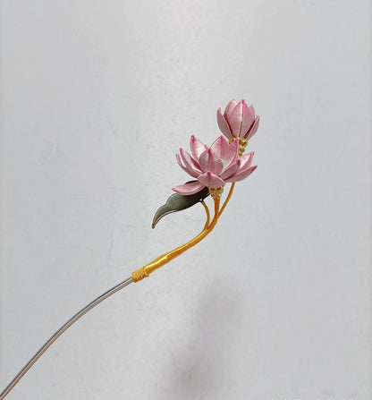 Lotus Bespoke Hairpin - Silk Hairpin(Chanhua)