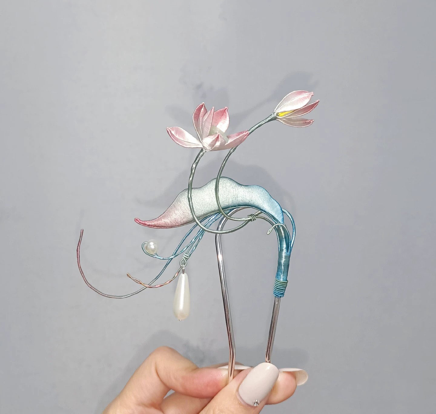 Lotus Bespoke Hairpin - Silk Hairpin(Chanhua)