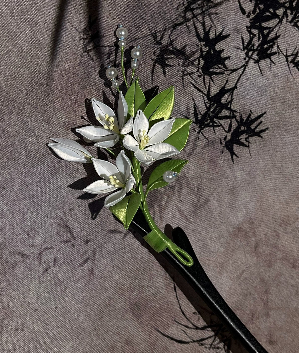 Pear Blossom Bespoke Hairpin - Silk Hairpin(Chanhua)