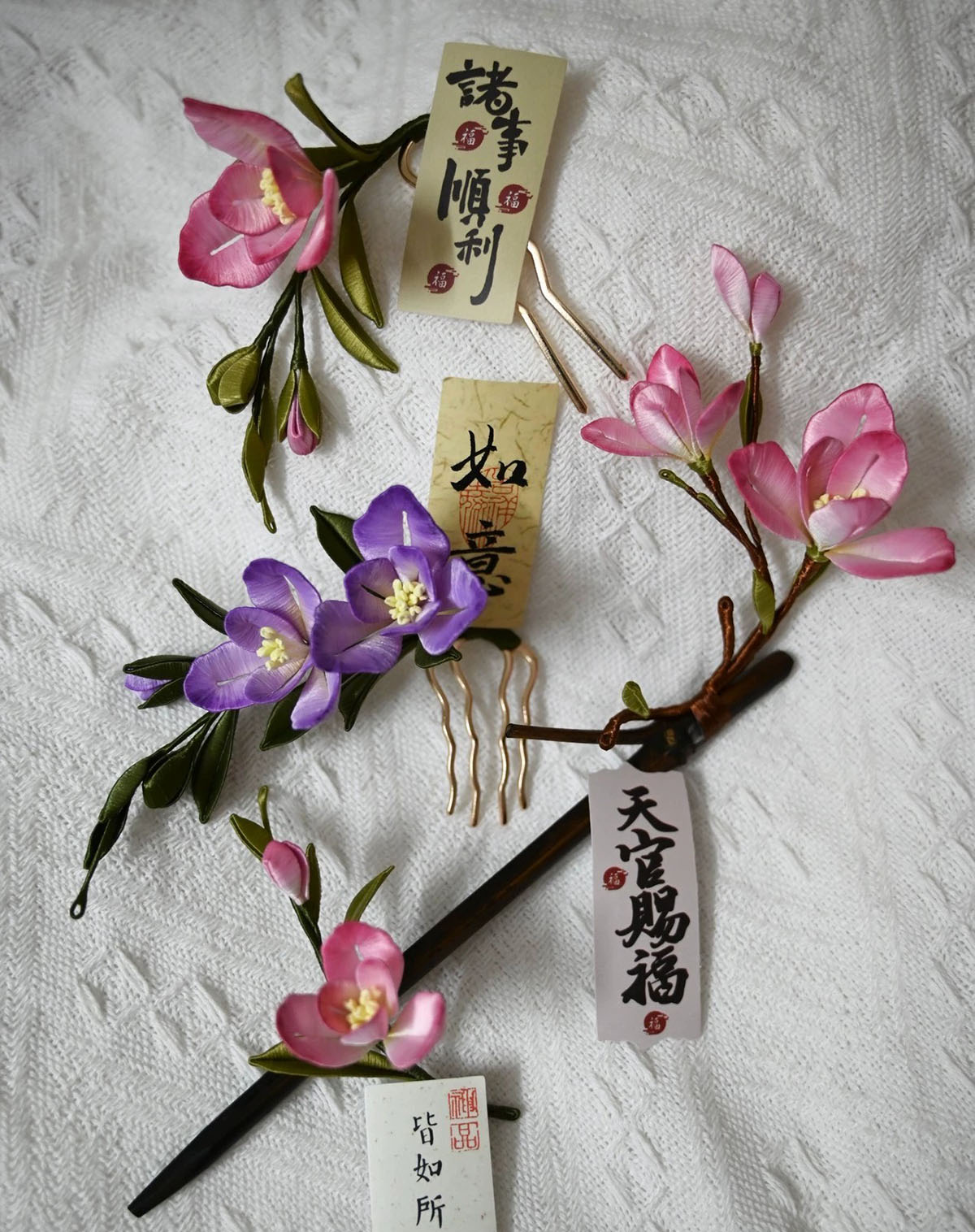 Canglan Handmade Hairpin - Silk Hairpin(Chanhua)