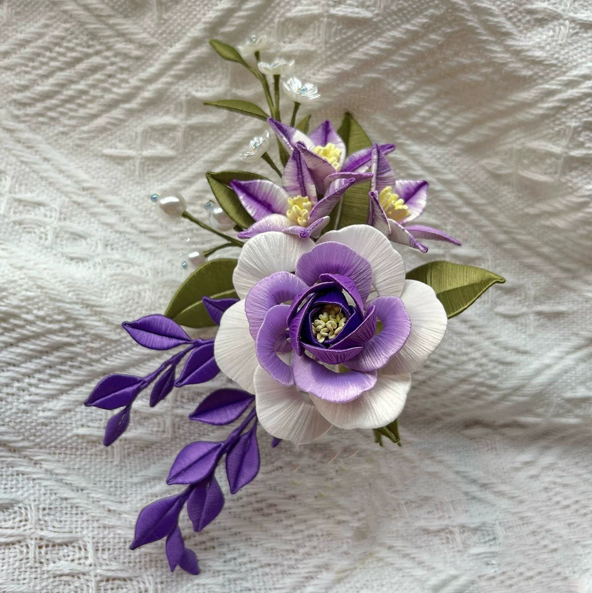 Purple Bespoke Hairpin - Silk Hairpin(Chanhua)