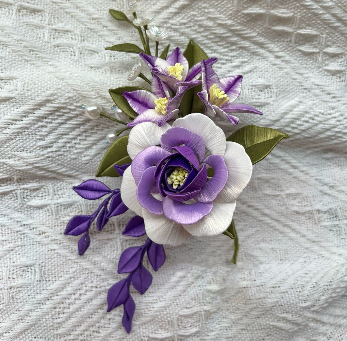 Purple Bespoke Hairpin - Silk Hairpin(Chanhua)