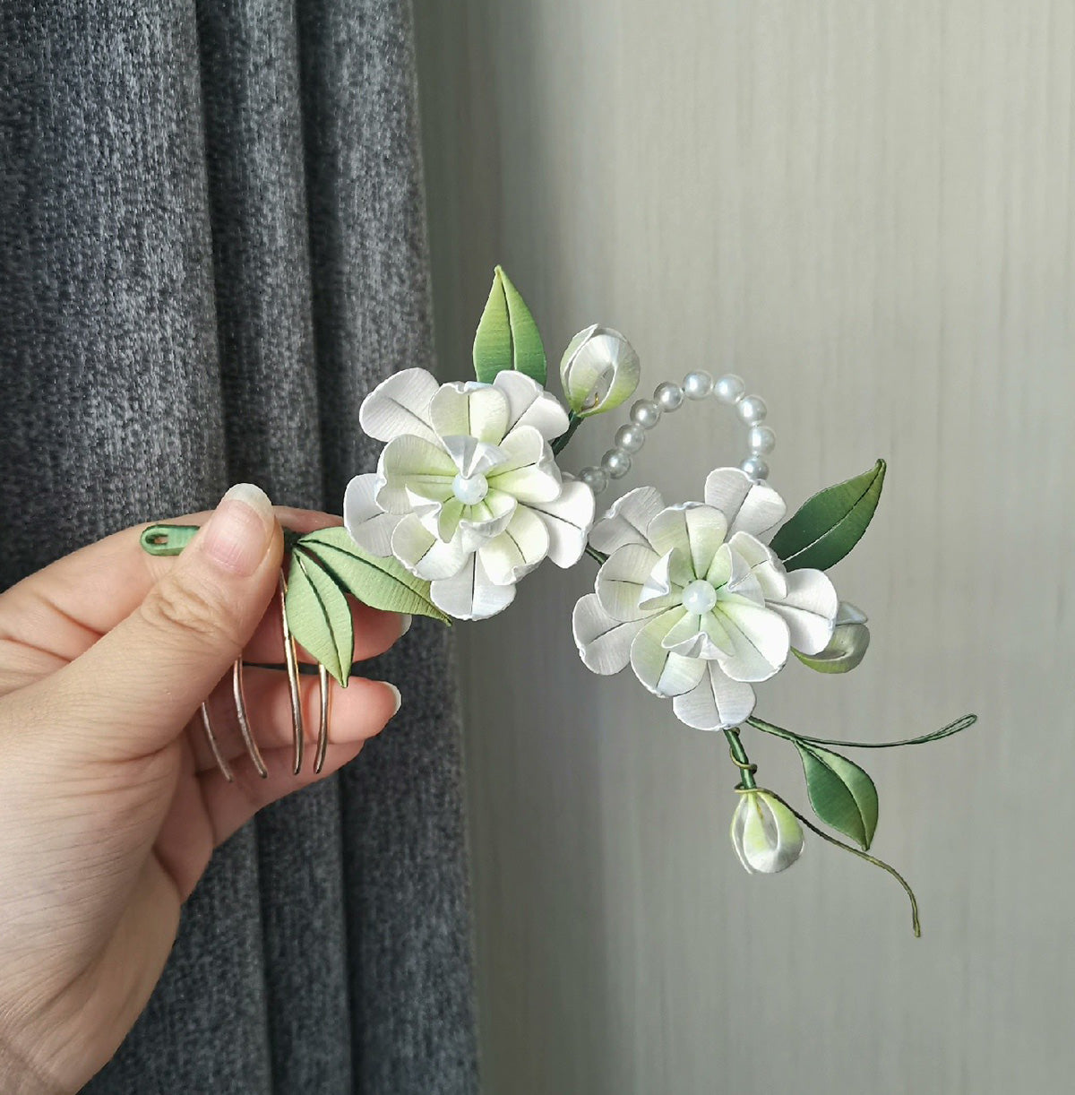 Jasmine Bespoke Hairpin - Silk Hairpin(Chanhua)