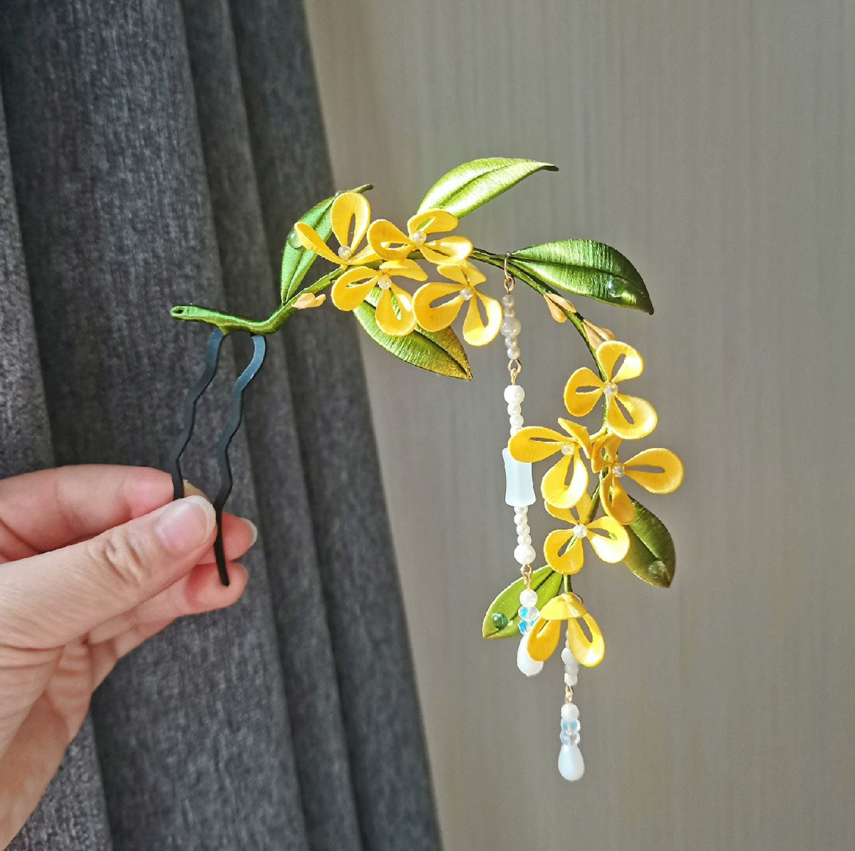 Laurel Bespoke Hairpin - Silk Hairpin(Chanhua)