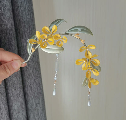 Laurel Bespoke Hairpin - Silk Hairpin(Chanhua)