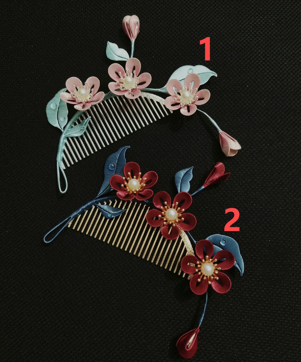 Flower Bespoke Haircomb - Silk Haircomb(Chanhua)