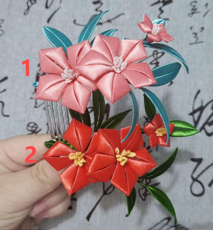 Flower Handmade Hairpin - Silk Hairpin(Chanhua)