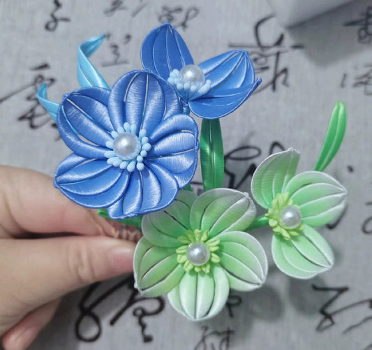 Flower Handmade Hairpin - Silk Hairpin(Chanhua)