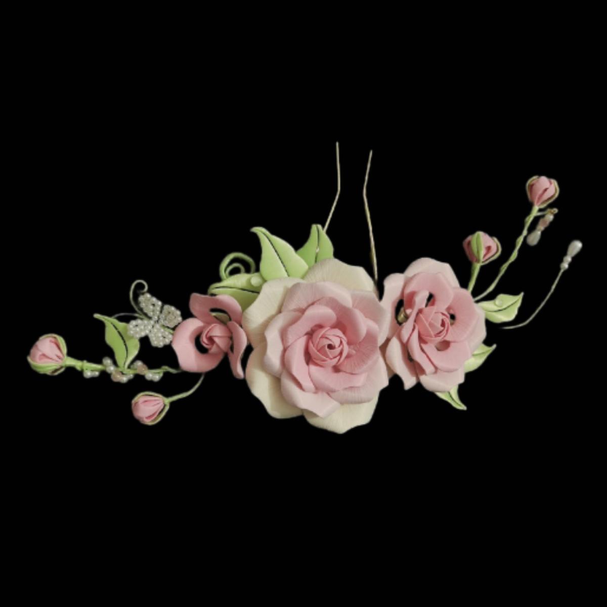 Rose Bespoke Hairpin - Silk Hairpin(Chanhua)