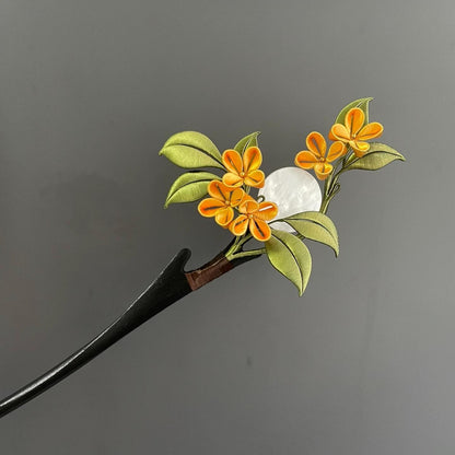 Laurel Bespoke Hairpin - Silk Hairpin(Chanhua)