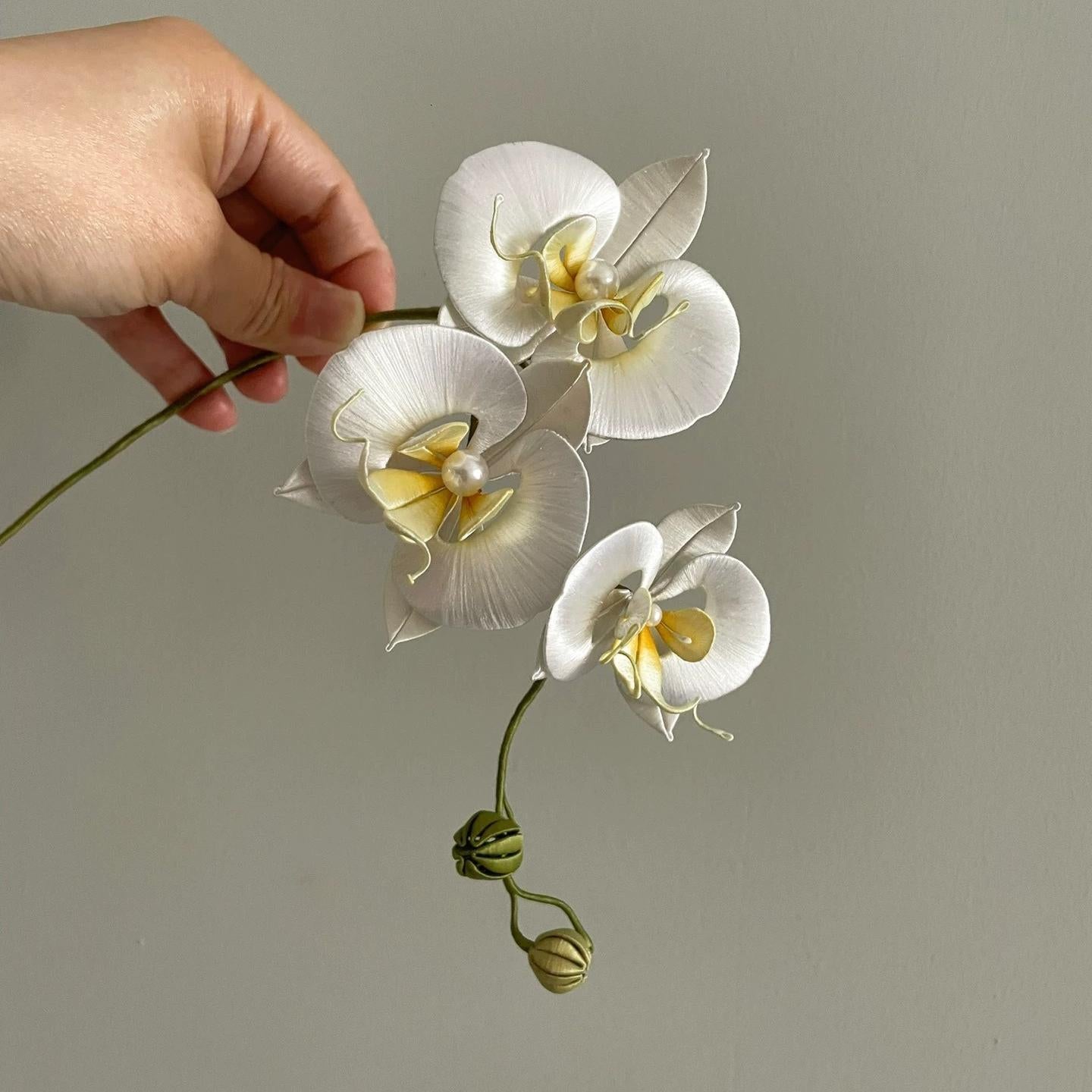 Moth Orchid Bespoke Hairpin - Silk Hairpin(Chanhua)