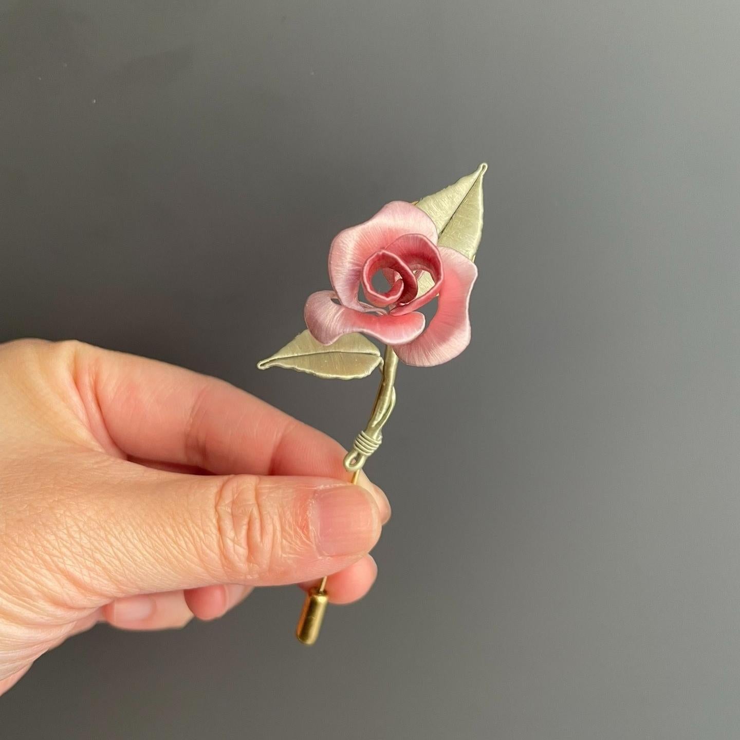 Rose Handmade Brooch - Silk Brooch(Chanhua)