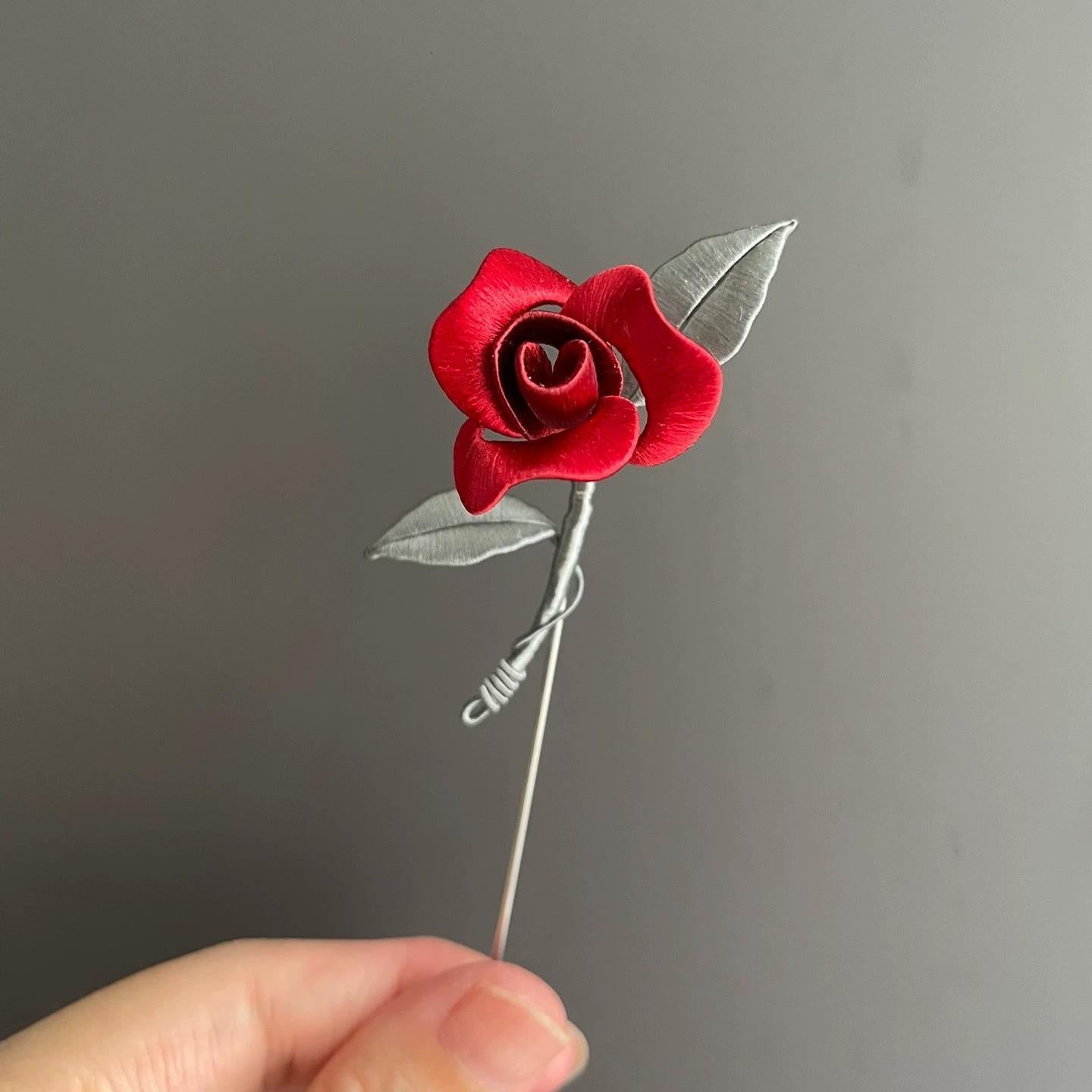 Rose Handmade Brooch - Silk Brooch(Chanhua)