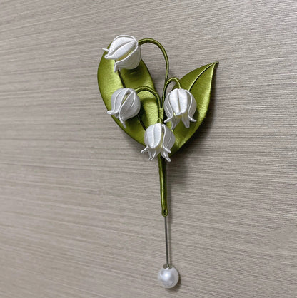 Lily Of The Valley  Bespoke Brooch - Silk Brooch(Chanhua)