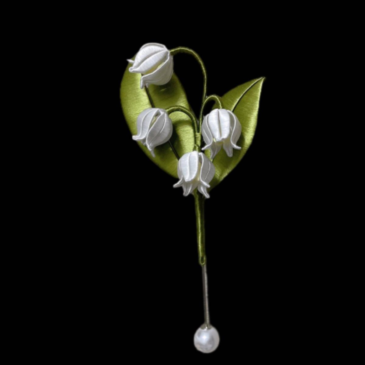 Lily Of The Valley  Bespoke Brooch - Silk Brooch(Chanhua)