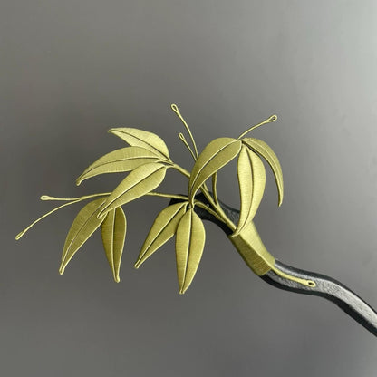 Bamboo Leaf Handmade Hairpin - Silk Hairpin(Chanhua)