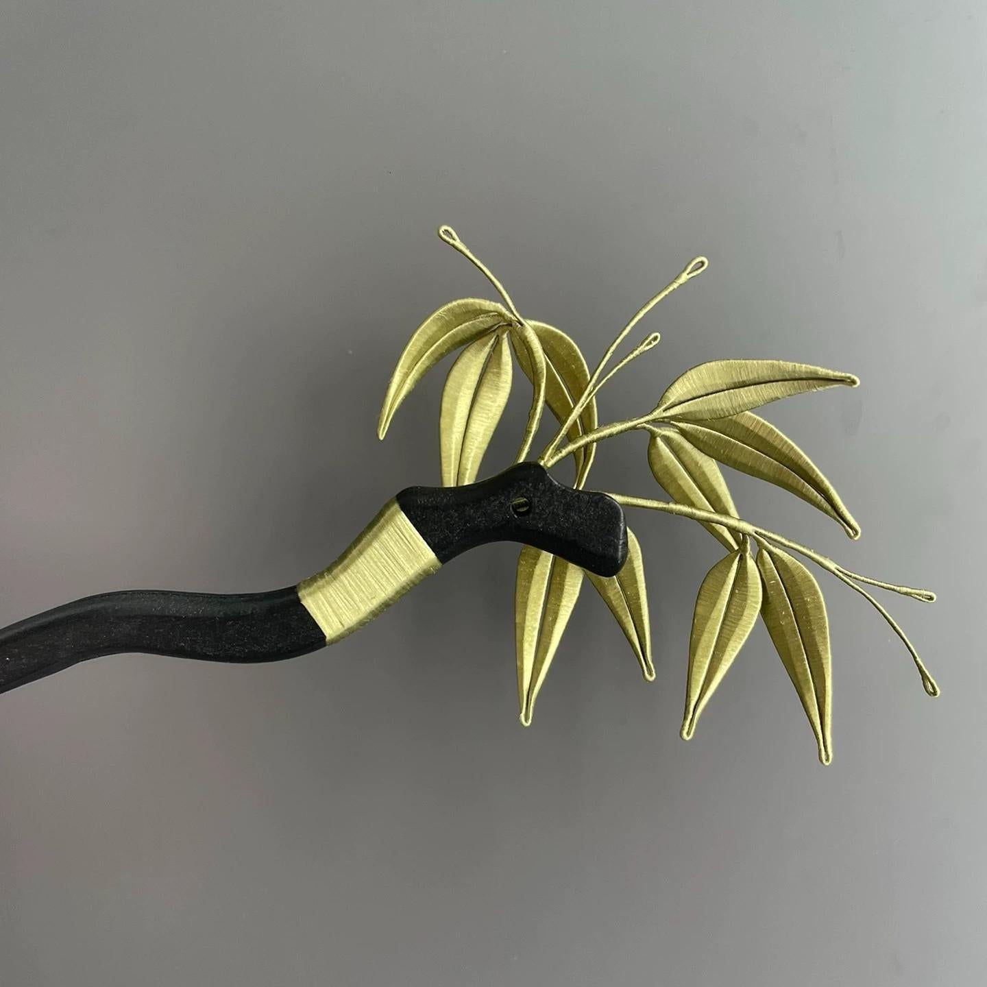 Bamboo Leaf Handmade Hairpin - Silk Hairpin(Chanhua)