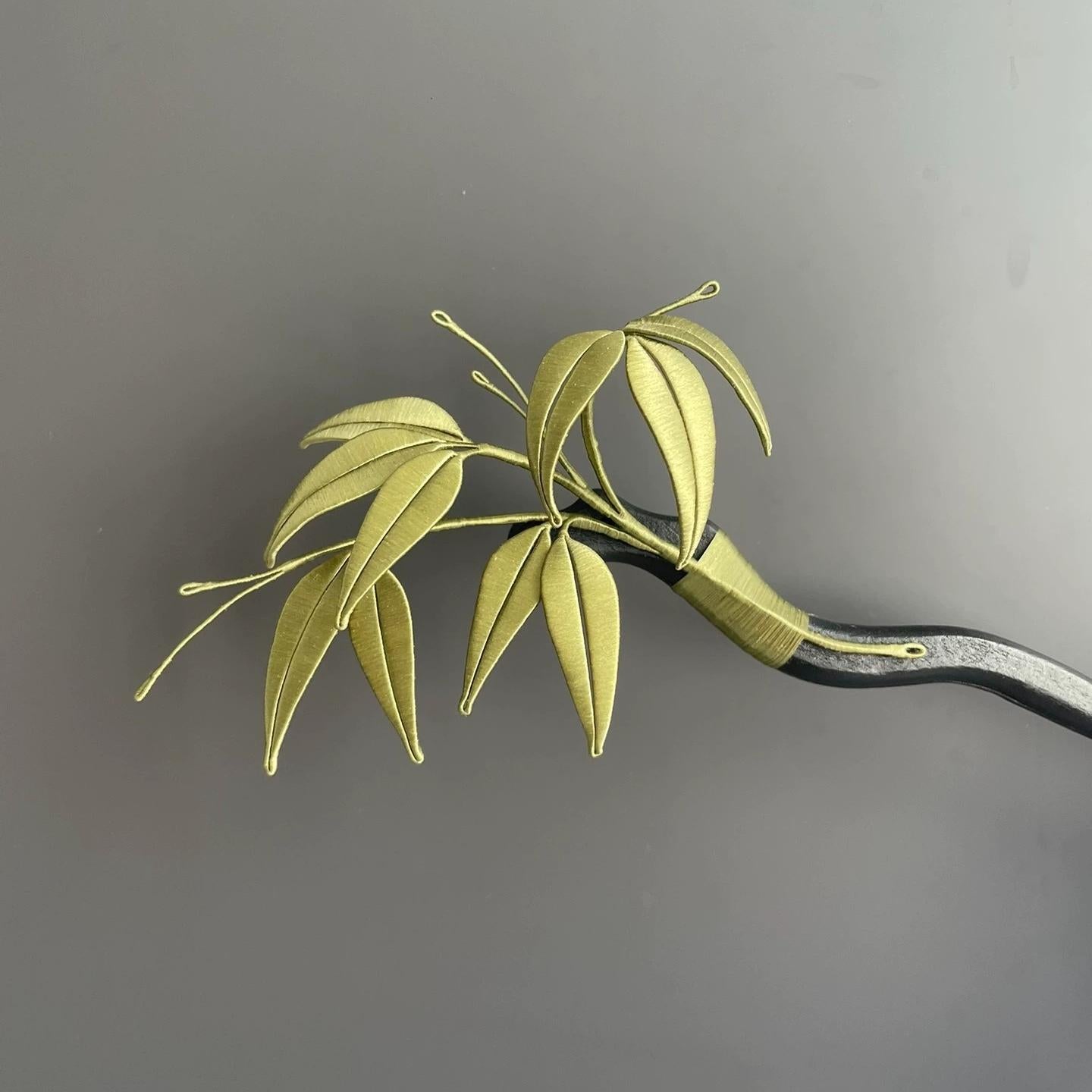 Bamboo Leaf Handmade Hairpin - Silk Hairpin(Chanhua)