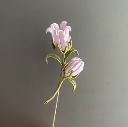 Campanula Handmade Brooch - Silk Brooch(Chanhua)