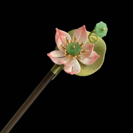 Lotus Handmade Hairpin - Silk Hairpin(Chanhua)