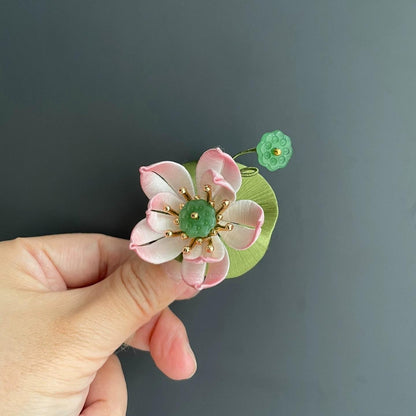 Lotus Handmade Hairpin - Silk Hairpin(Chanhua)