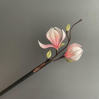 Magnolia Bespoke Hairpin - Silk Hairpin(Chanhua)