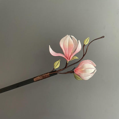 Magnolia Bespoke Hairpin - Silk Hairpin(Chanhua)