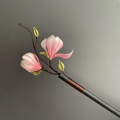 Magnolia Bespoke Hairpin - Silk Hairpin(Chanhua)