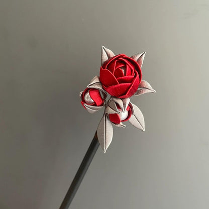 Rose Bespoke Hairpin - Silk Hairpin(Chanhua)