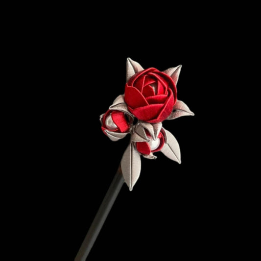 Rose Bespoke Hairpin - Silk Hairpin(Chanhua)