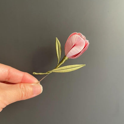 Tulip Handmade Brooch - Silk Brooch(Chanhua)