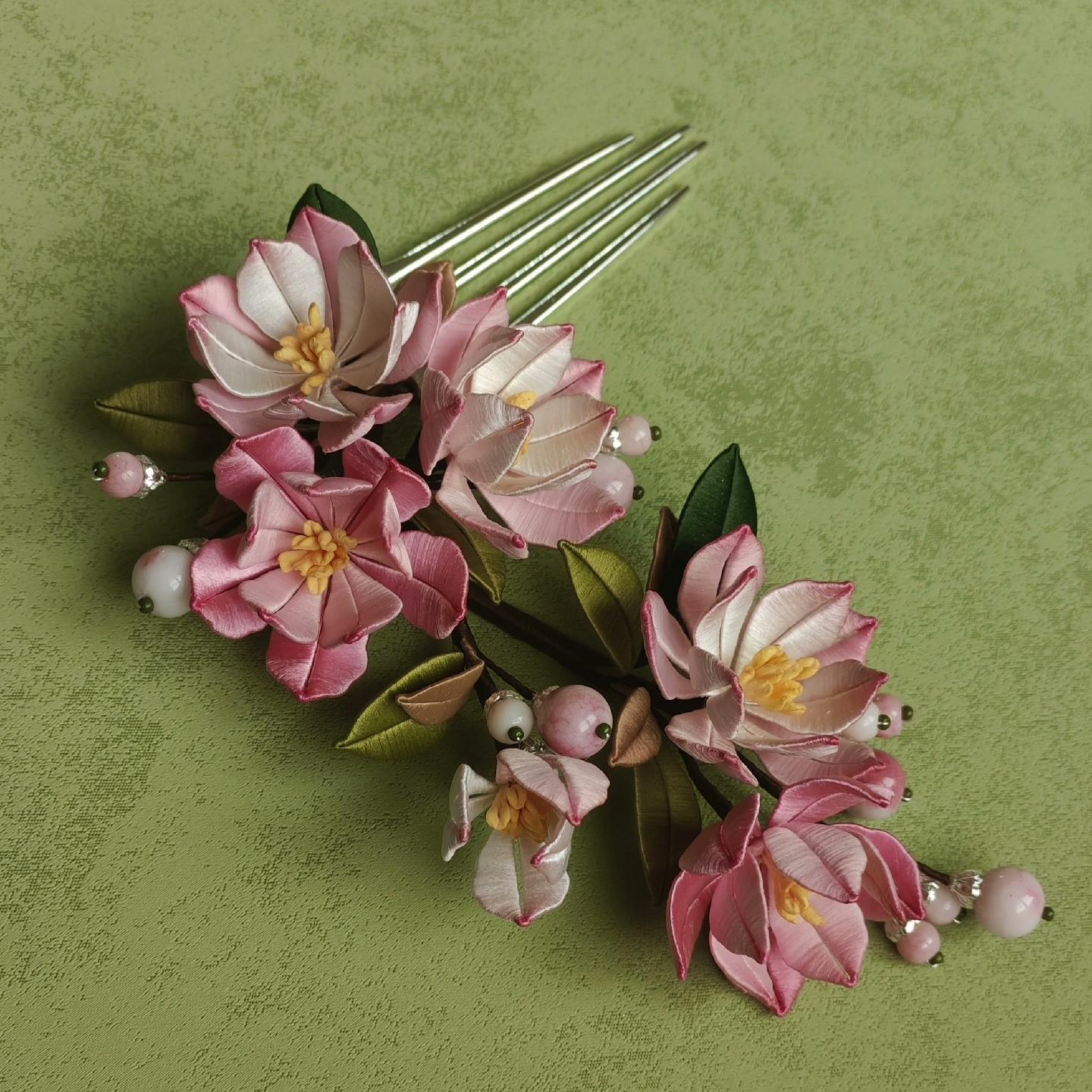 Haitang Bespoke Hairpin - Silk Hairpin(Chanhua)