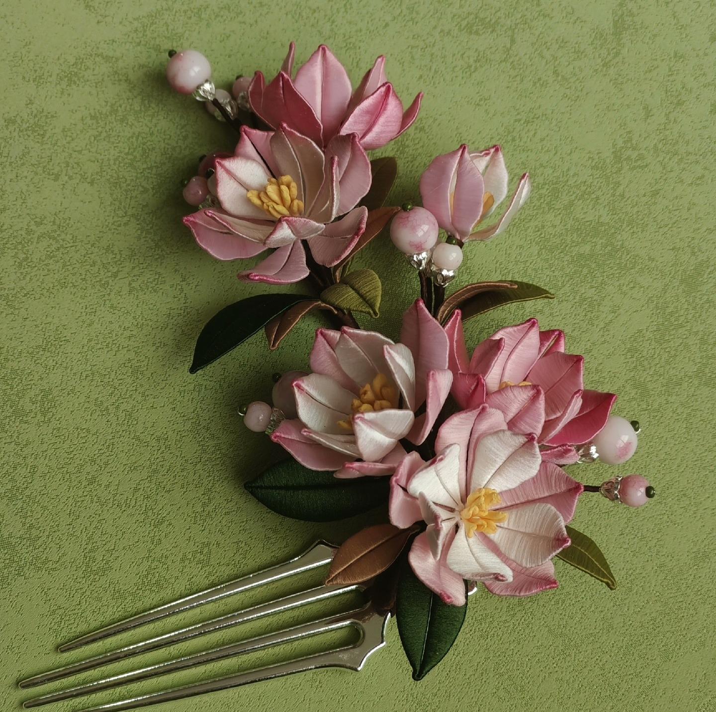 Haitang Bespoke Hairpin - Silk Hairpin(Chanhua)