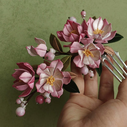 Haitang Bespoke Hairpin - Silk Hairpin(Chanhua)