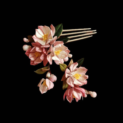 Haitang Bespoke Hairpin - Silk Hairpin(Chanhua)