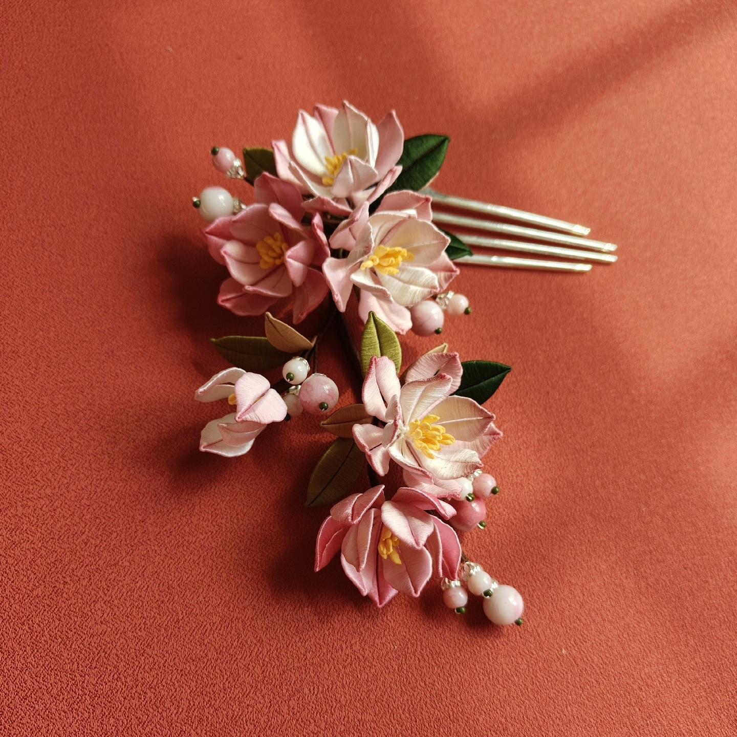 Haitang Bespoke Hairpin - Silk Hairpin(Chanhua)